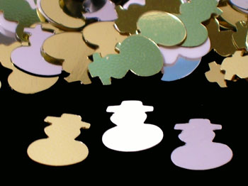 Snowman Confetti,Gold, Silver and White